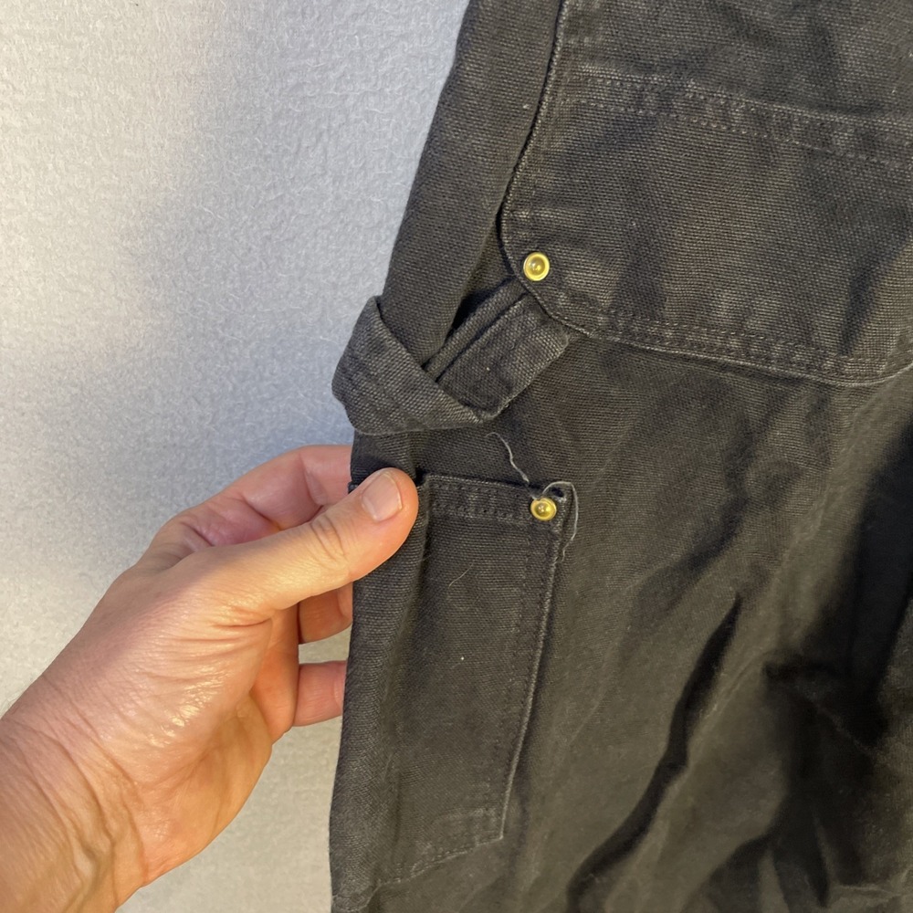 Carhartt Double Knee Jeans Mens 40x30 (36x29) Black B01 Heavy Duck Made in USA - Picture 10 of 12
